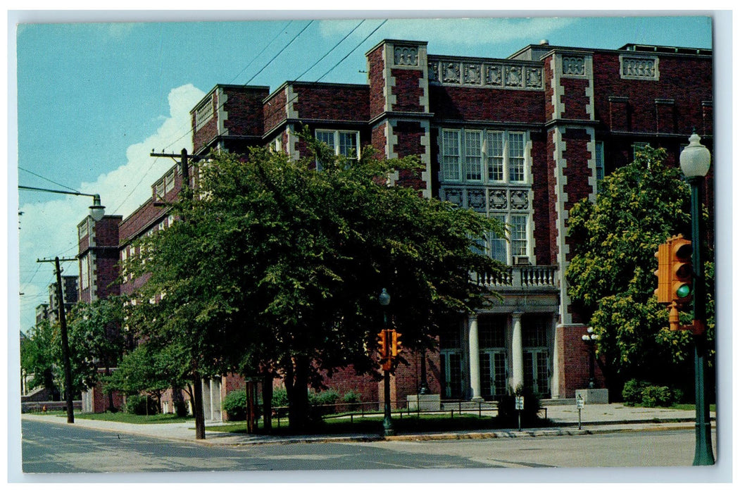 c1960's Jefferson High School Building Lafayette Indiana IN Unposted Postcard