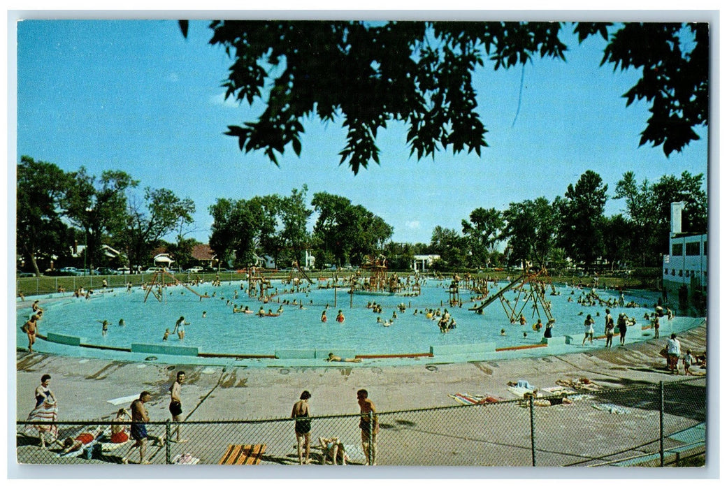 c1960's Columbian Park Swimming Pool Lafayette Indiana IN Unposted Pool Postcard