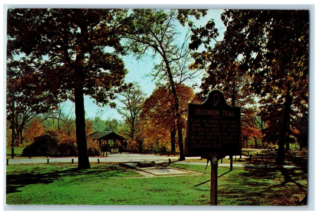 c1960's Tecumseh Trail Rest Park Scene Lafayette Indiana IN Unposted Postcard