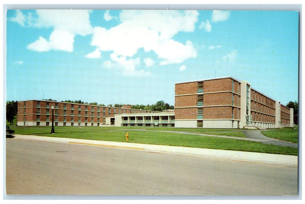 c1960's Purdue University Men's Residence Hall "H" Lafayette Indiana IN Postcard