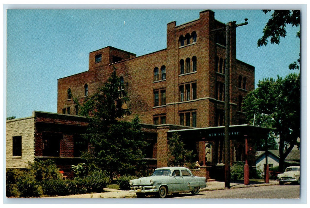 c1960's New Highland Mineral Springs Martinsville Indiana IN Unposted Postcard