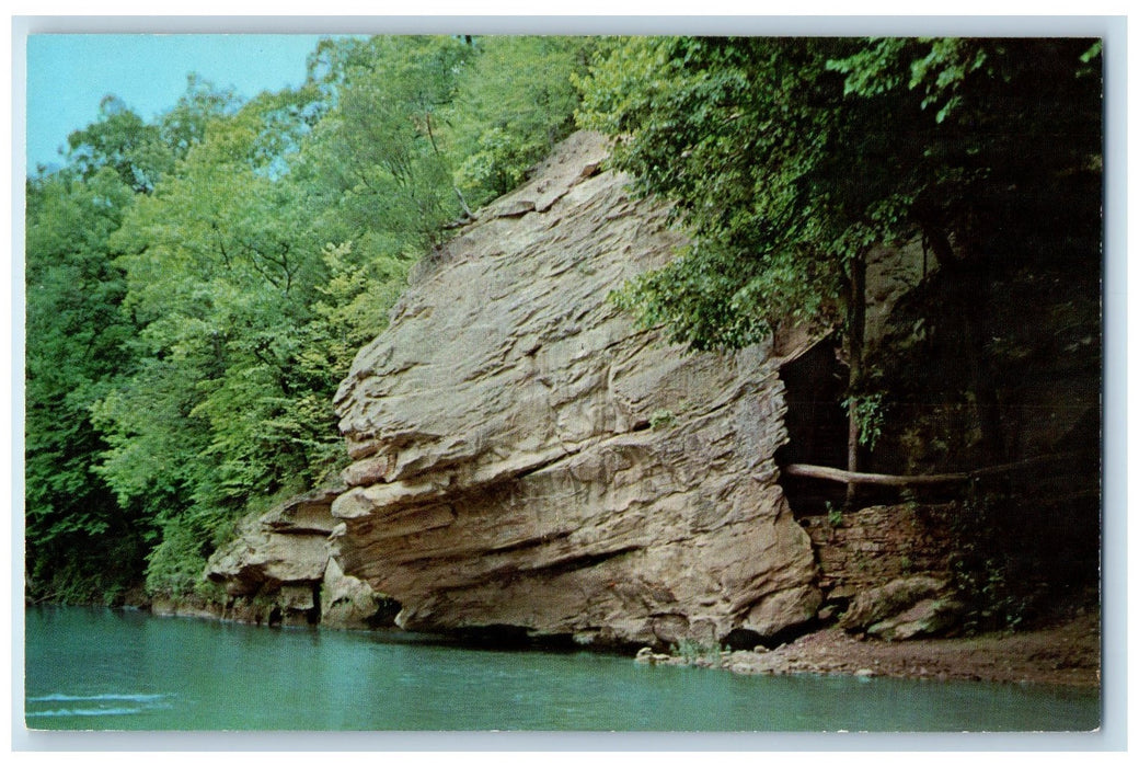 c1960's Ladder Rock On Sugar Creek Turkey Marshall Indiana IN Unposted Postcard