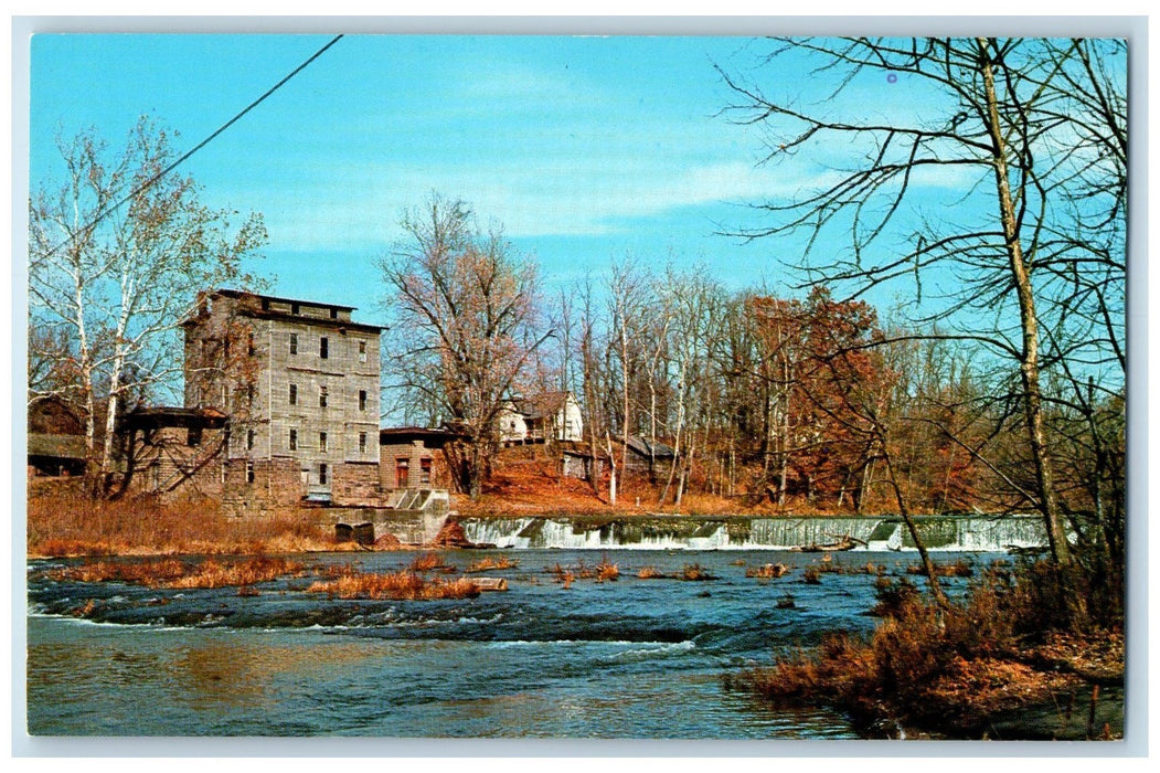 c1960's Mansfield Water Power Mill Parke County Indiana IN Unposted Postcard