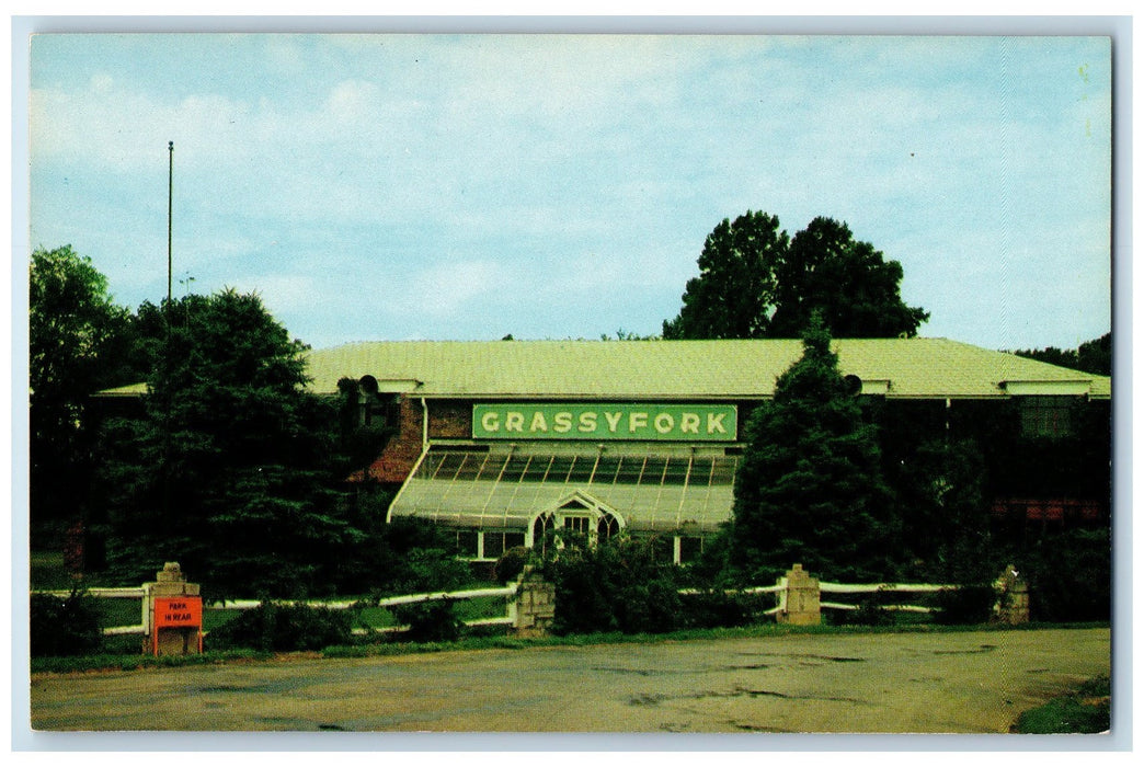 c1960's Grassyfork Fisheries Exterior Martinsville Indiana IN Unposted Postcard