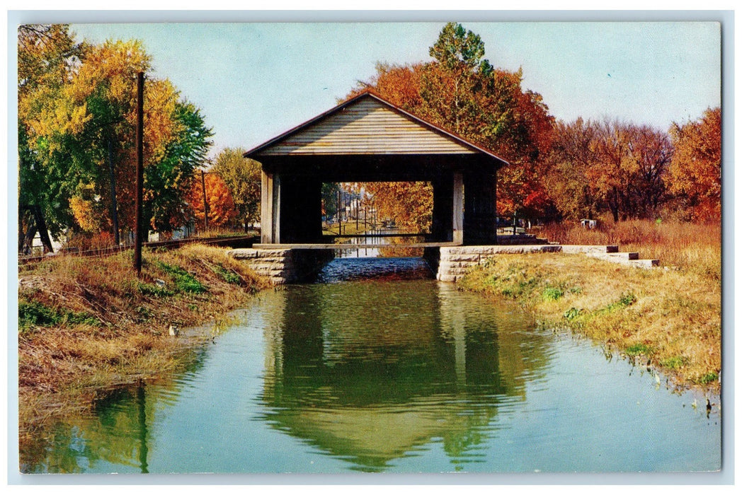 c1960's The Aqueduct Carries Whitewater Metamora Indiana IN Unposted Postcard