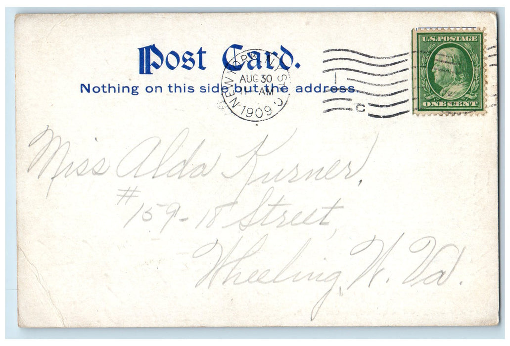 1909 Abingdon Hotel Train Horse Carriage Abingdon Square New York NY Postcard