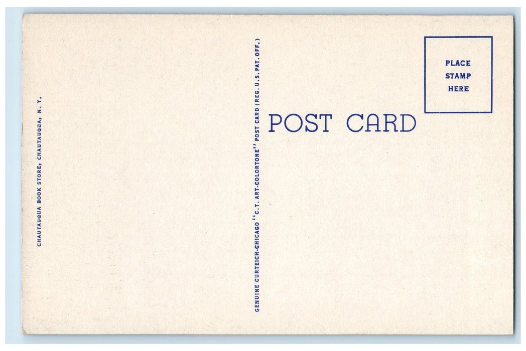 c1940's Sail Boats Tourist Sailing On Lake Chautauqua New York NY Postcard