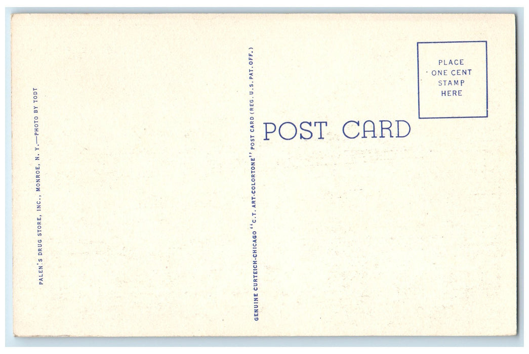 C1940's Ma Schaefer's Walton Lake Tourist Canoe Boat Raft Car Monroe NY Postcard