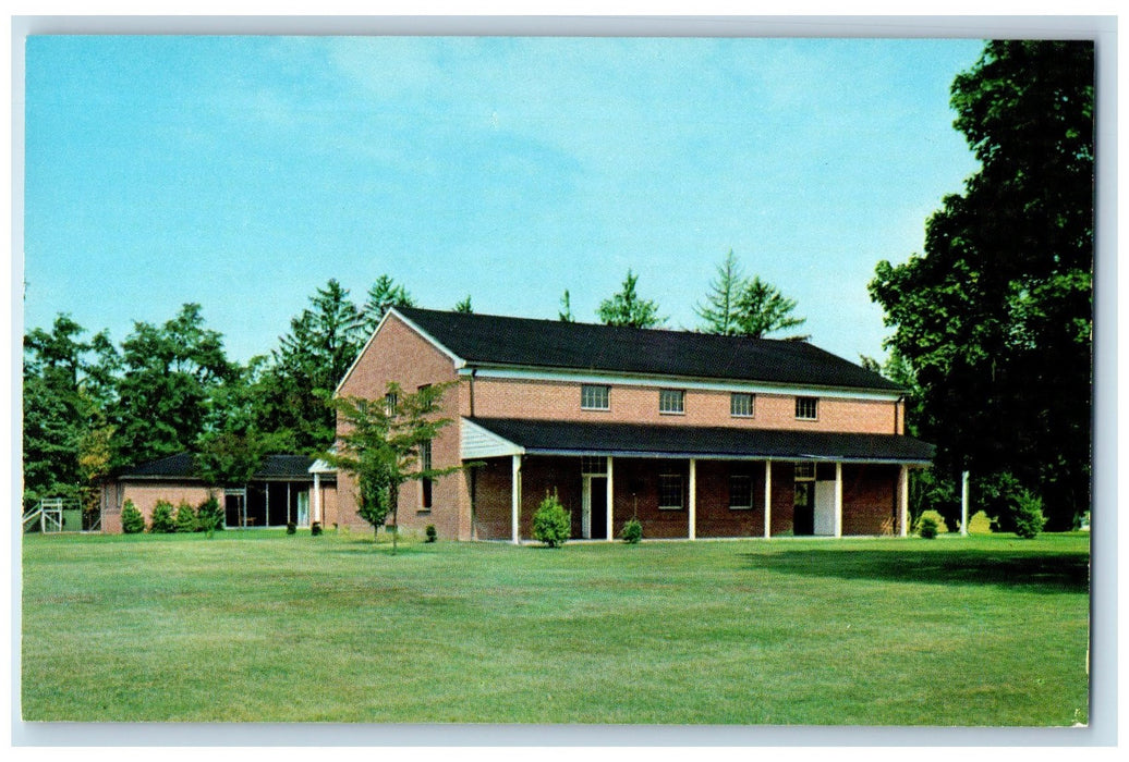 c1950's Stout Memorial Meeting House Earlham College Ground Richmond IN Postcard