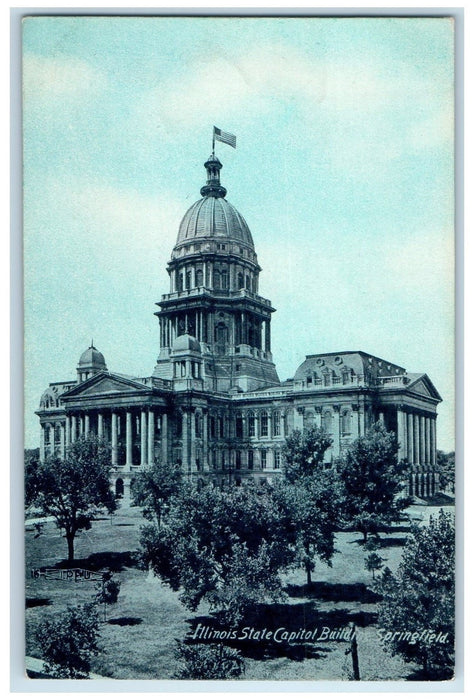 c1910's Illinois State Capitol Building Springfield IL Unposted Vintage Postcard