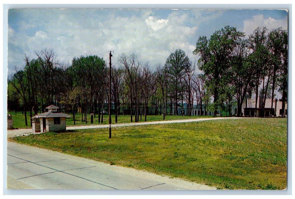 c1960's Orleans Pilgrim Camp Roadside Scene Bedford Indiana IN Unposted Postcard