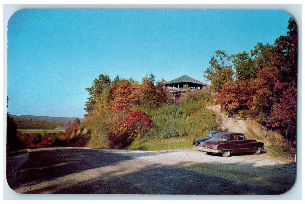 c1960's North Outlook Brown County Indiana IN Unposted Vintage Cars Postcard