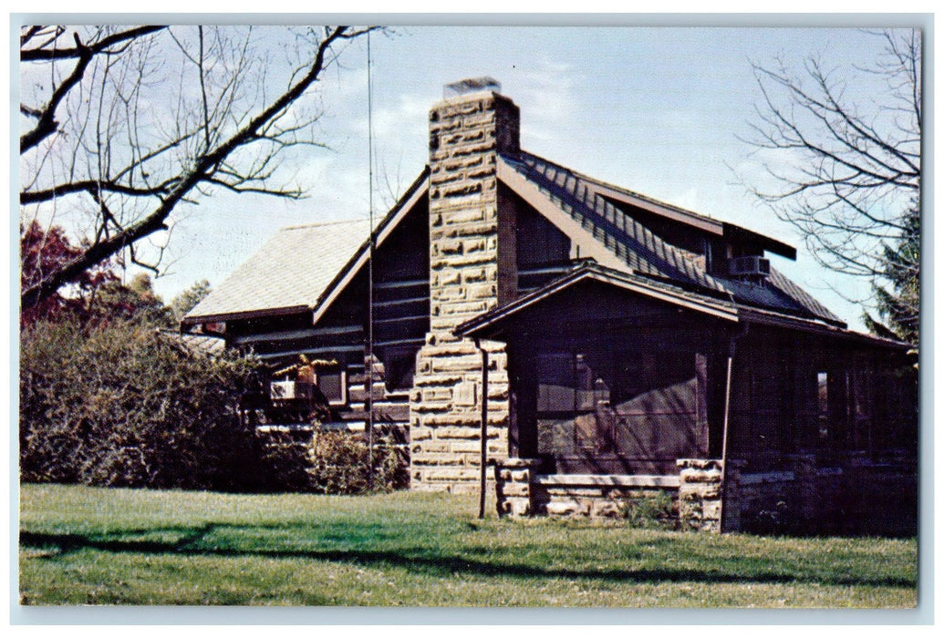 c1960's Aynes House The Governor's Cabin  Scene Brown County Indiana IN Postcard