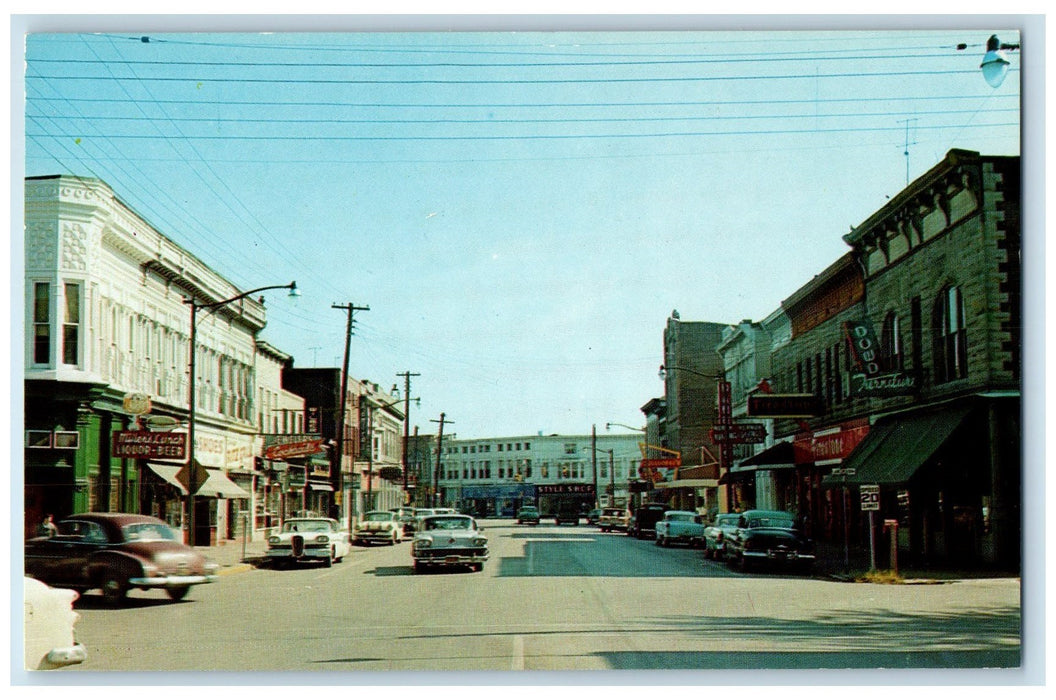 c1960's Street Scene Exterior North Vernon Indiana IN Unposted Shops Postcard