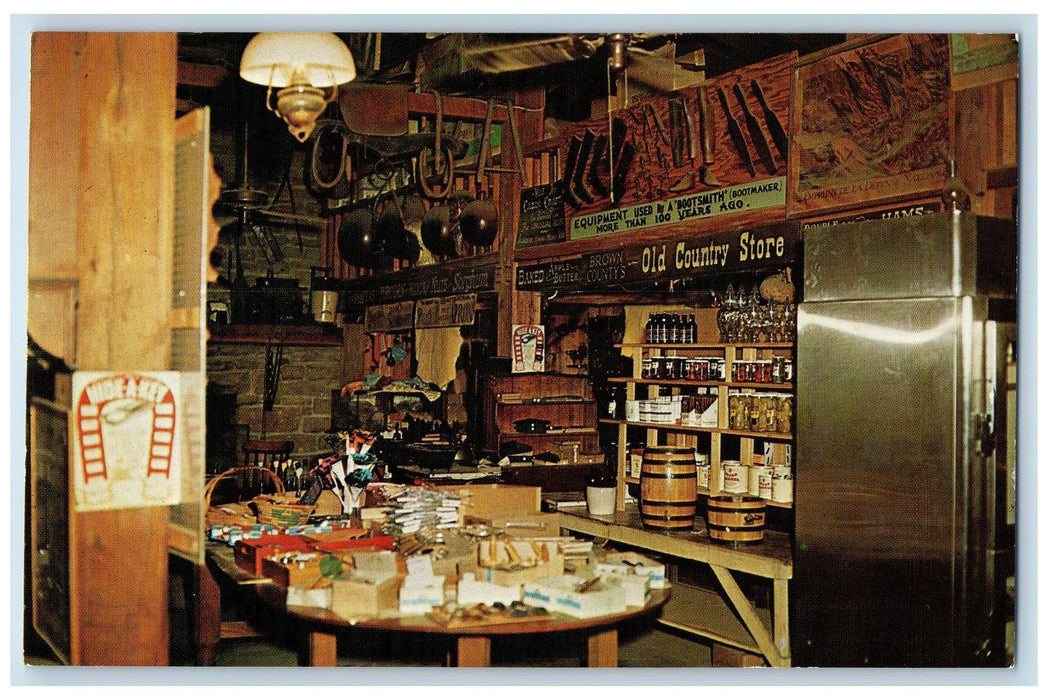 c1960's Old County Store Interior Nashville Indiana Unposted Vintage Postcard