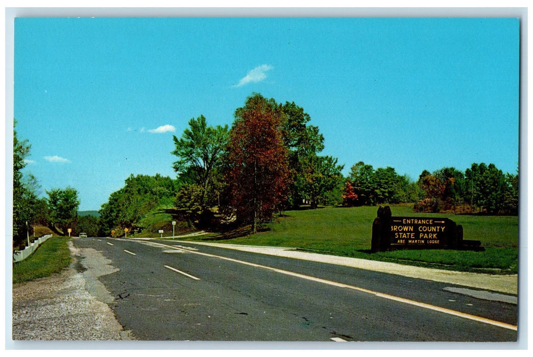 c1960's Entrance Scene Brown State Park Indiana IN Unposted Vintage Postcard