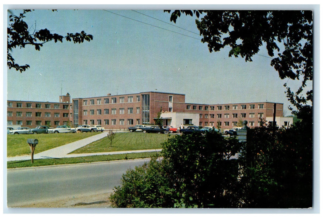 c1960's Woodworth Halls Buildings Ball State College Muncie Indiana IN Postcard