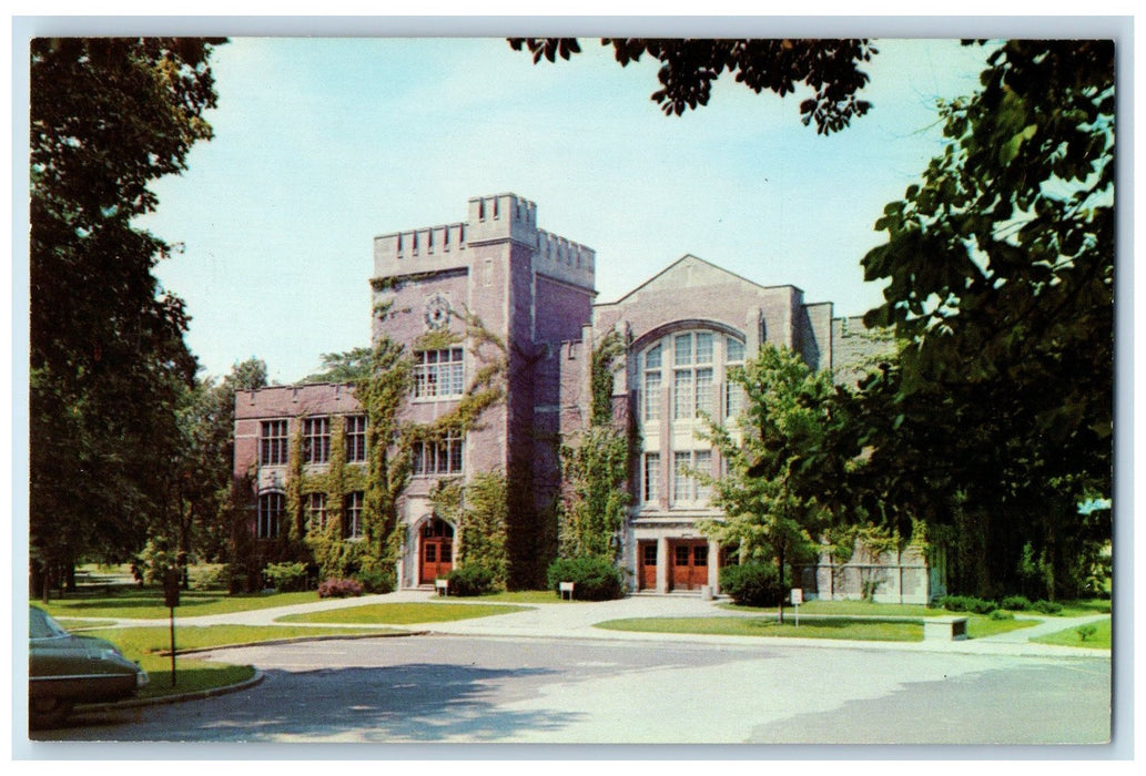 c1960s Library And Assembly Hall Ball State College Muncie IN Unposted Postcard