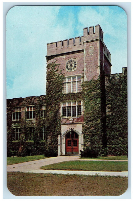 c1960's The Library Scene Center Ball State Teachers College Muncie IN Postcard