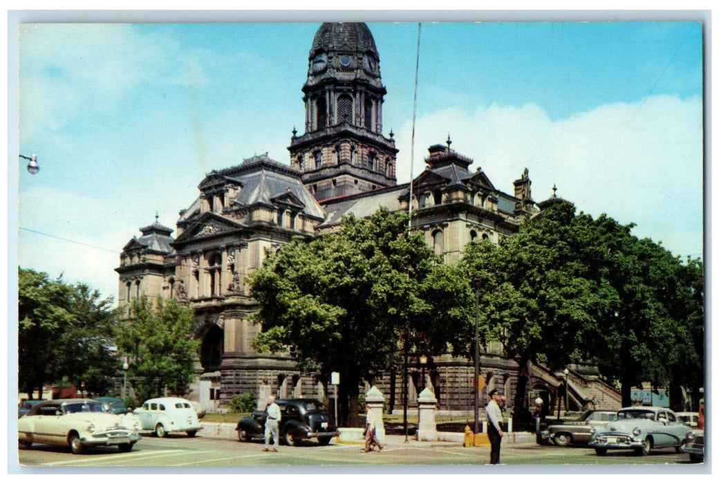 c1960's Delaware County Court House Muncie Indiana Unposted Enforcer Postcard