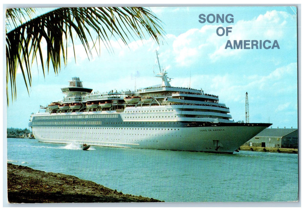 c1960 Song Of America Royal Caribbean Lines Ship Tour Cruise Restaurant Postcard