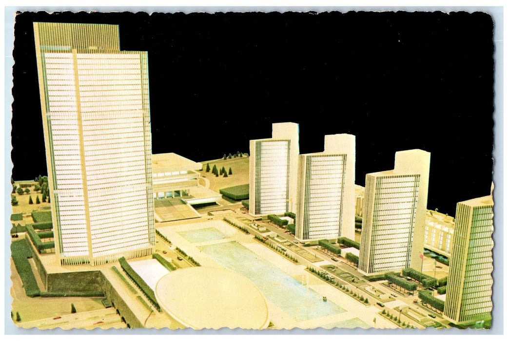 c1960 State Office Tower Architectural Design View Albany New York NY Postcard