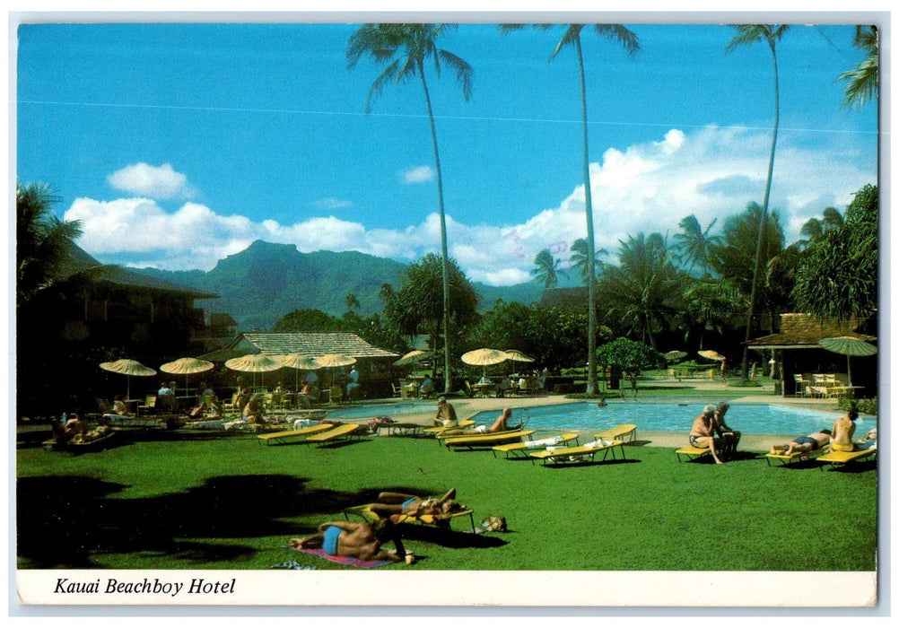 1980 Kauai Beachboy Hotel Restaurant Swimming Pool Ground Honolulu HI Postcard