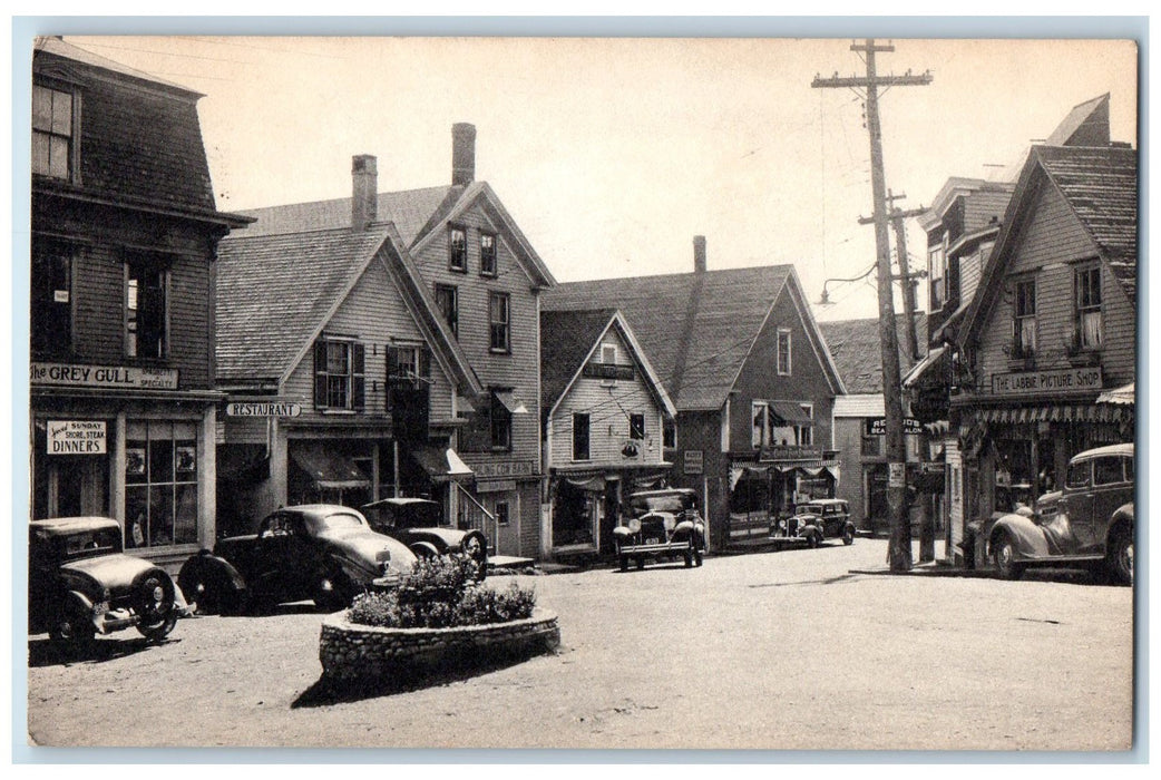 c1950's The Quaint Old Part Restaurant Classic Car Boothbay Maine ME Postcard