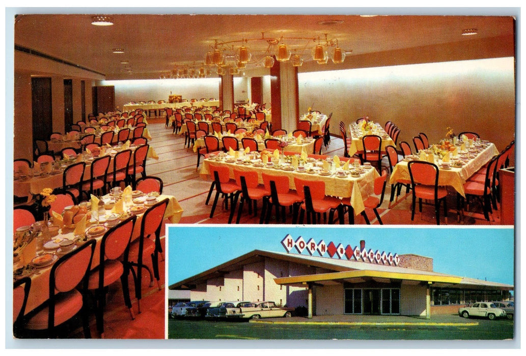 c1950's The Horn Hardart Restaurant Dinning Classic Car Valley Forge PA Postcard