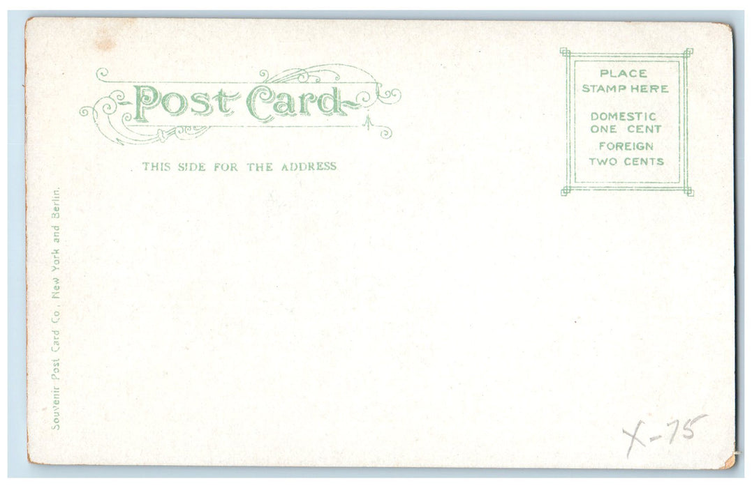 c1905 Moonlight Scene Peekskill Bay Boating Peekskill New York NY Postcard