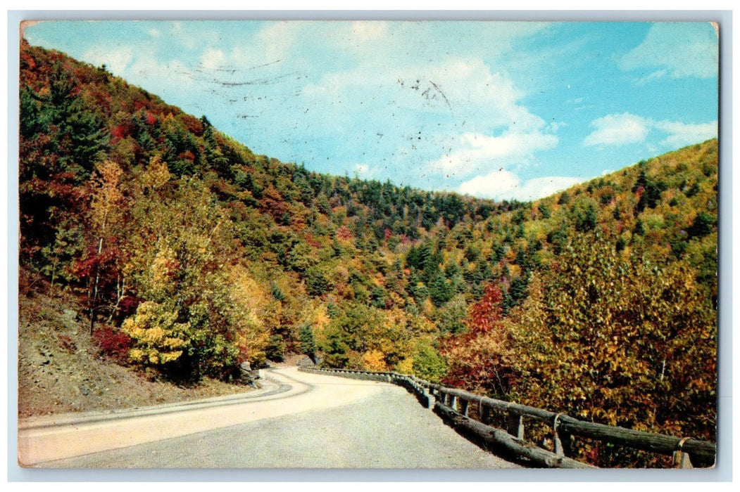 1957 Greetings From Southington Mountain Road Forest Connecticut CT Postcard