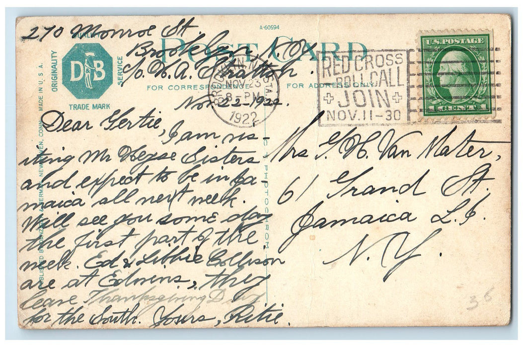 1922 PT Barnum Fountain houses Dirt Road Trees Bethel Connecticut CT Postcard