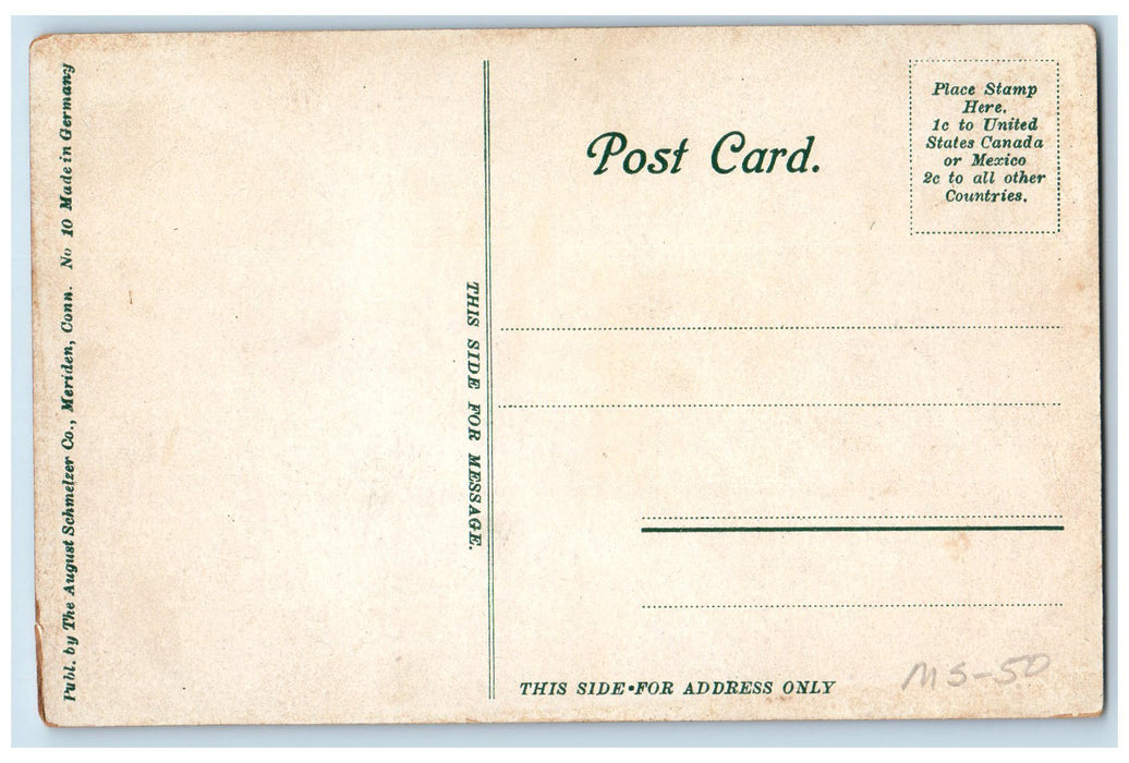 c1950 Wells Hall View Dirt Road Buildings East Hartford Connecticut CT Postcard