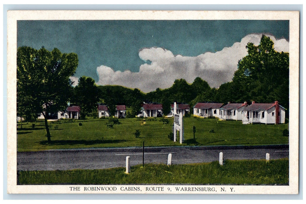 c1960's The Robinwood Cabins Route 9 Warrensburg New York NY Unposted Postcard