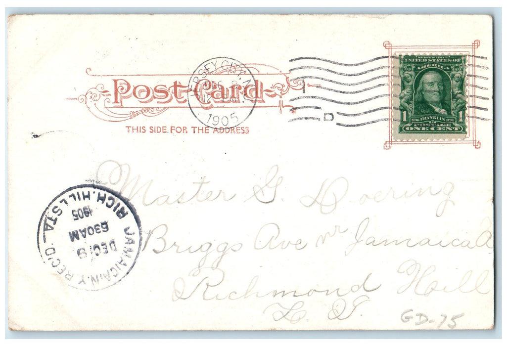 1905 St. Peter's Church And College Jersey City New Jersey NJ Posted Postcard