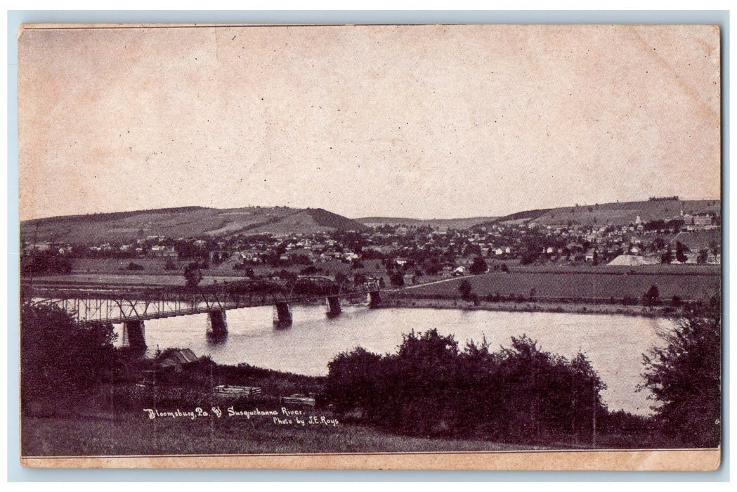 1907 Susquehanna River Scene Bloomsburg Pennsylvania PA Posted Vintage Postcard