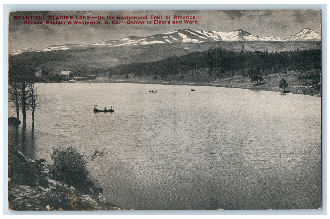 1939 Beautiful Glacier Lake On The Switzerland Trail To America Denver Postcard