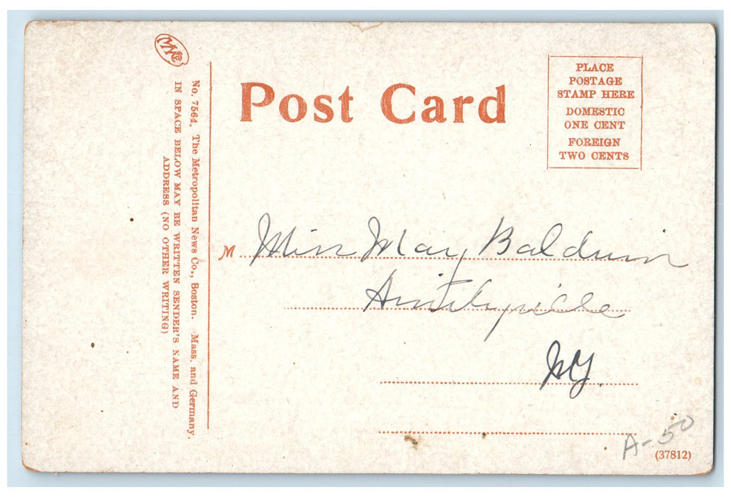 c1950 Hunnewell Gardens View Pond Dirt Path Wellesley Massachusetts MA Postcard