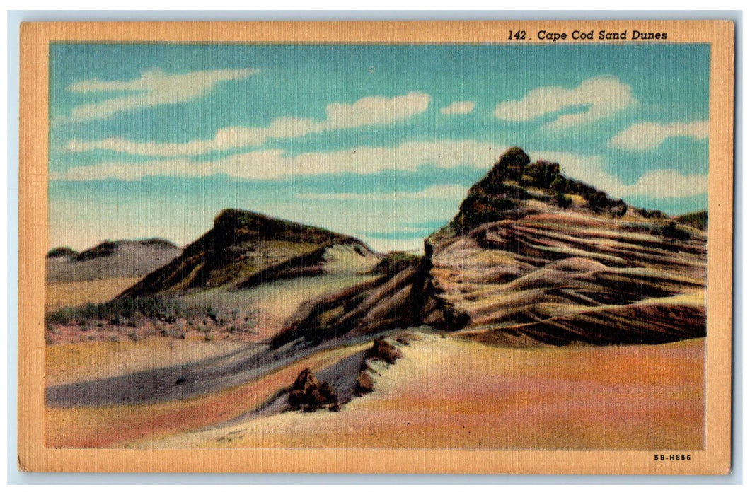 1949 Cape Cod View Formation Small Mountain Sand Dunes Massachusetts MA Postcard