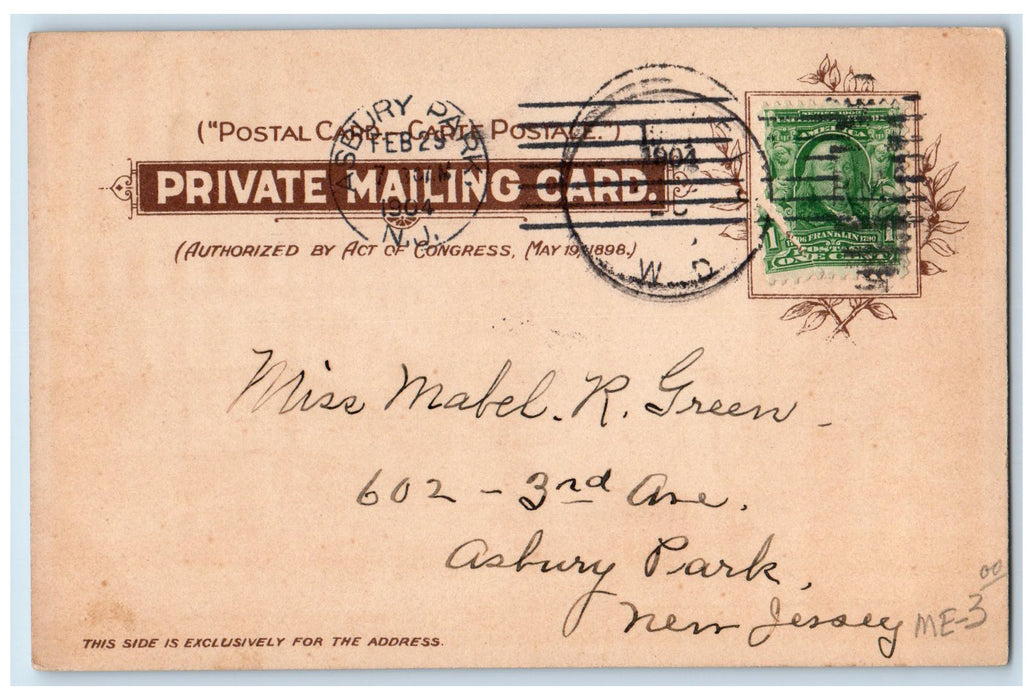 1904 Corner State And Madison Streets IL Unposted Private Mailing Card Postcard