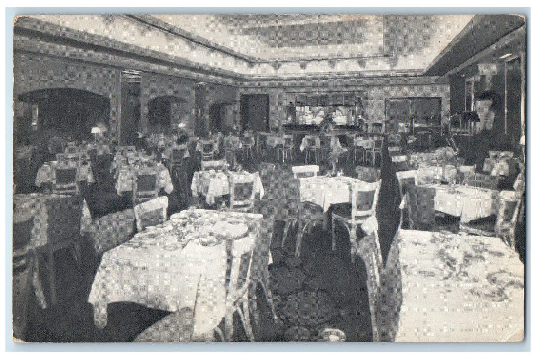 1942 The Emerson Hotel Chesapeake Lounge Restaurant Dining Baltimore MD Postcard