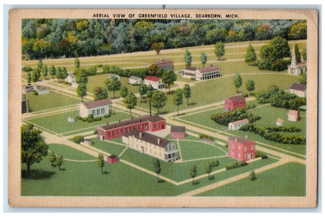 c1940's Campus Showing Pontchartrain Hotel Detroit Michigan MI Unposted Postcard