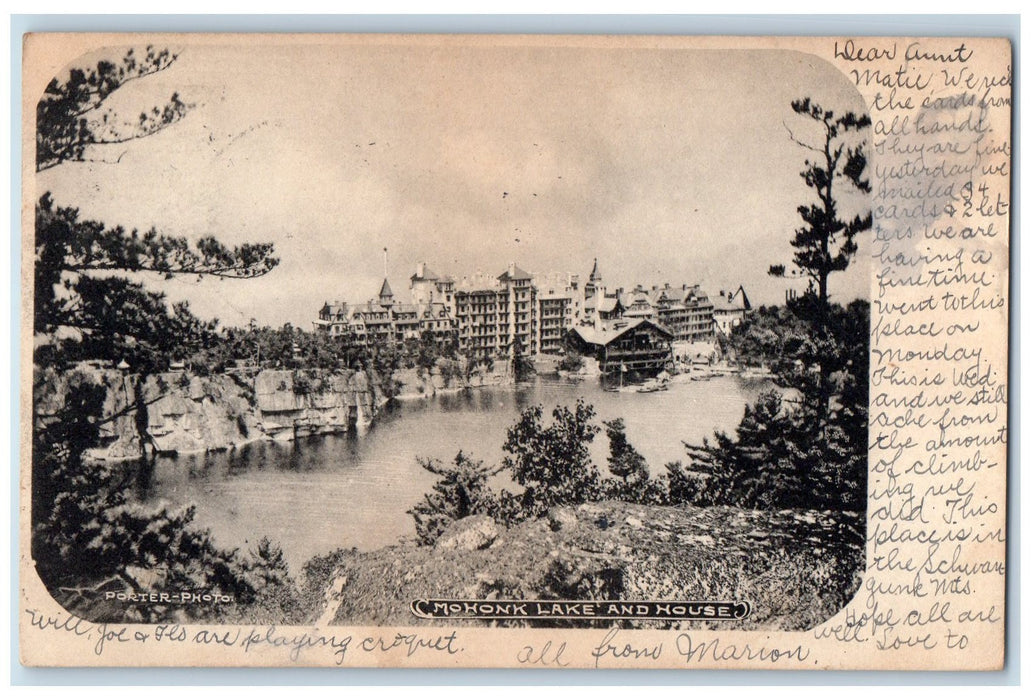 c1905 Mohonk Lake House Mountain View  Buildings Rock Form New York NY Postcard