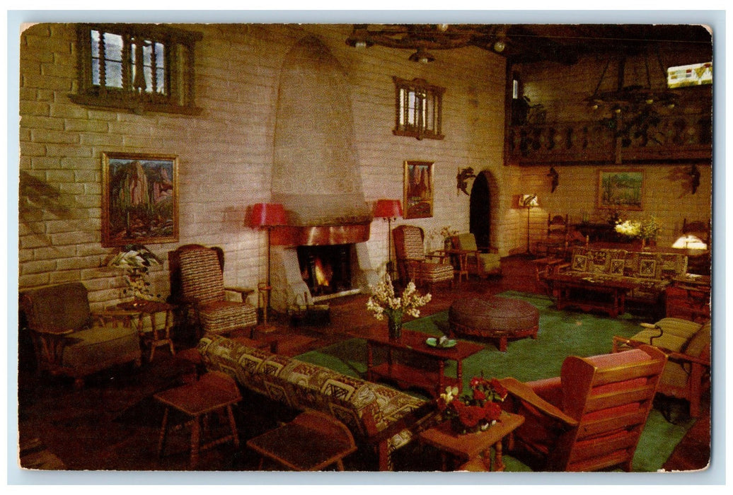 1956 Camelback Inn Restaurant Park Main Lounge Phoenix Arizona AZ Postcard