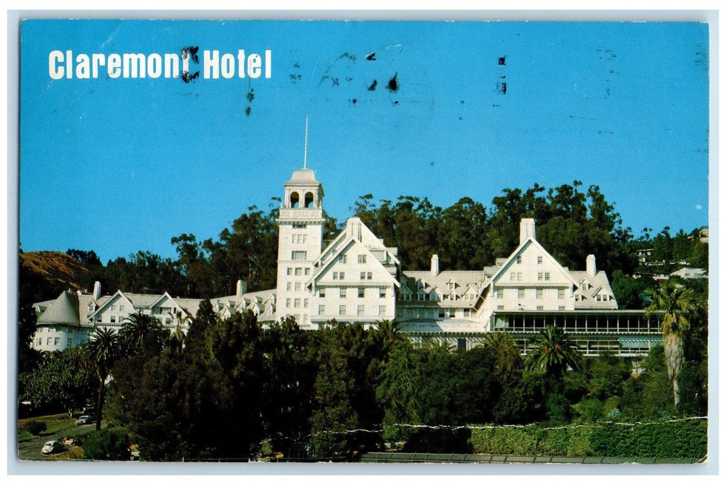 1969 Hotel Claremont White Building Restaurant Berkeley California CA Postcard