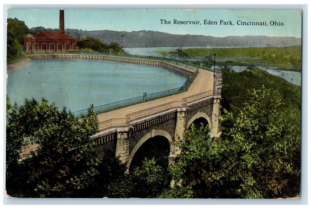 1906 The Reservoir Eden Park Scene Cincinnati Ohio OH Posted Vintage Postcard