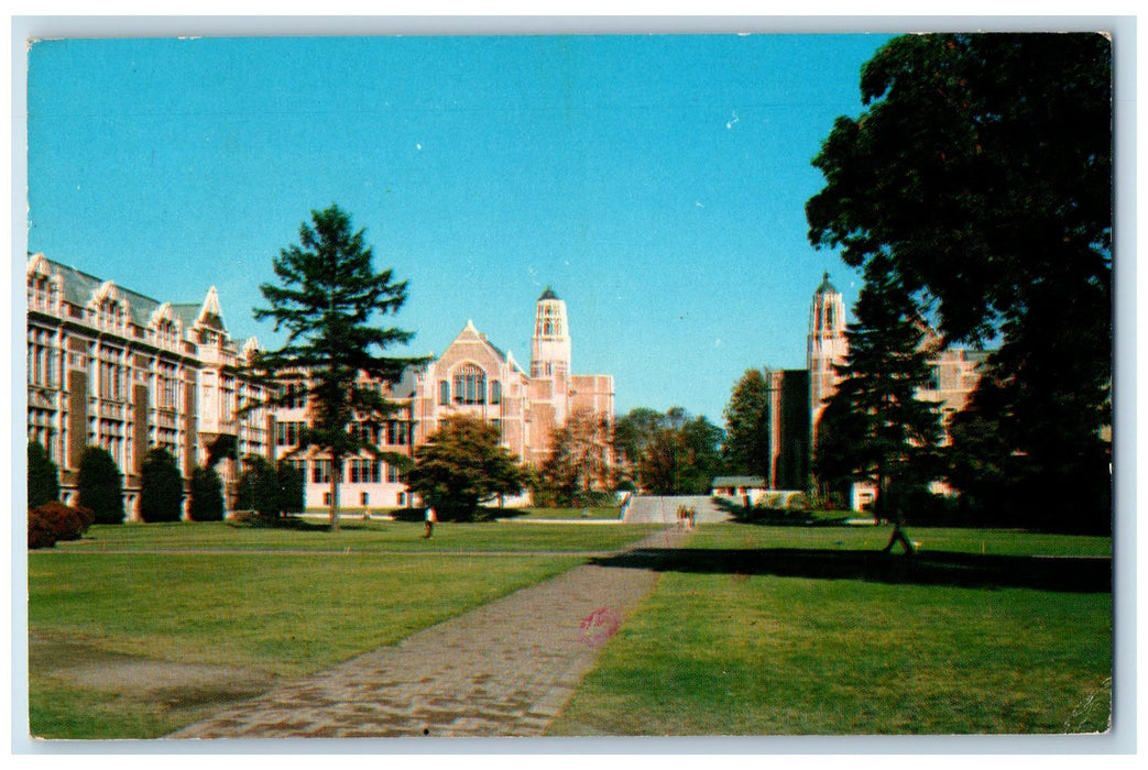 1954 Liberal Arts Quadrangle Washington University Campus Seattle WA Postcard