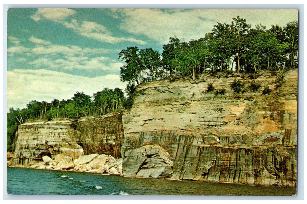c1960's The Pictured Rocks Scene Munising Michigan MI Unposted Vintage Postcard