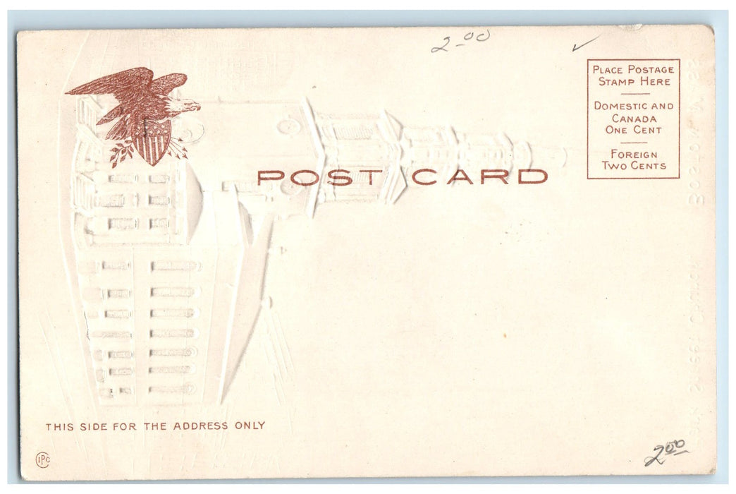 c1905 Park Street Church View Tower Cross Boston Massachusetts MA Postcard