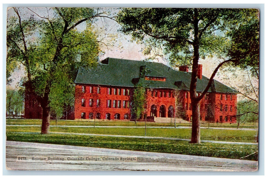 1933 Science Building Colorado College Colorado Springs Colorado Posted Postcard